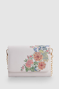 Womens Wallets: Floral Crossbody Bag