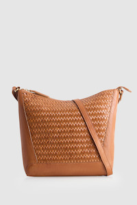 Bucket Bags: Elise Leather Weave Bucket Bag