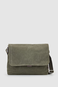 Business Bags: Blake Canvas/Lea Trim Satchel