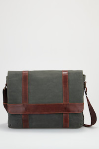 Business Bags: Noah Canvas/Lea Trim EW Satchel