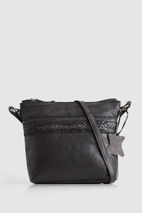 Black Handbags: Eva Leather Crossbody Bag