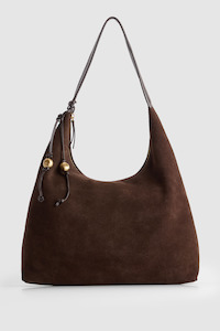 Nina Leather Suede Hobo Bag