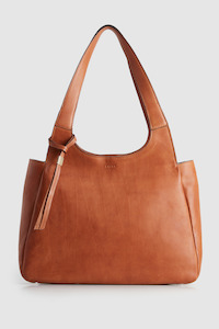 Clara Leather Charm Tote Bag