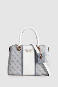 Blue Handbags: Cathleen Logo Tote Bag