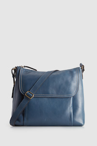 Blue Handbags: Maya Leather Crossbody Bag