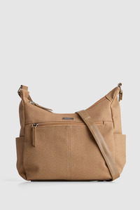 Naturals Handbags: Zip Pocket Across Body Bag