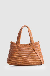 Elise Leather Weave Shopper Bag