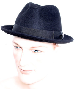 Products: Dean Short Brim Fedora in Black strangelynormal