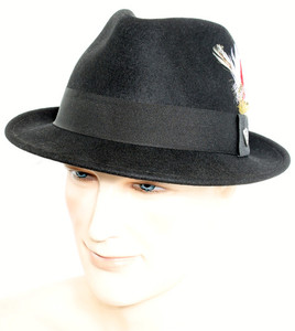 Frank Teardrop Fedora in Black strangelynormal