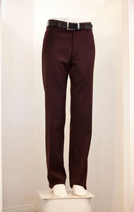 Products: Burgundy Flat Front Trouser strangelynormal