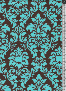 49. Choc/Aqua Damask strangelynormal