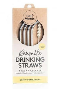 Earth Lovers: Stainless Steel Bent Drinking Straws by Caliwoods