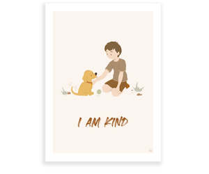 Lagom Design Studio Wall Prints: I am Kind - Wall Print by Lagom Design Studio
