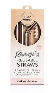 Local: Rose Gold Metal Straws by Caliwoods