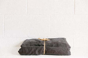 Kings Queens Sale French Linen: French Linen Fitted Sheet Charcoal