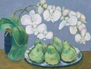 Products: Pears and orchids EClaire Fine Art