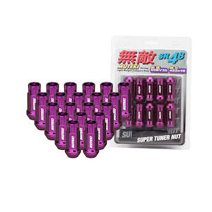 Car Dress Up: MUTEKI SR48 EXTENDED OPEN WHEEL NUTS - PURPLE