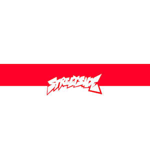 Window Banners: RED GRAFFITI DROP DOWN BANNER