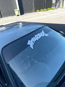 Window Banners: BLACK GRAFFITI DROP DOWN BANNER