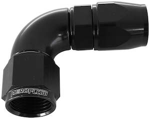 Aeroflow: 570 Series PTFE 90° Hose End -6AN AF573-06DBLK