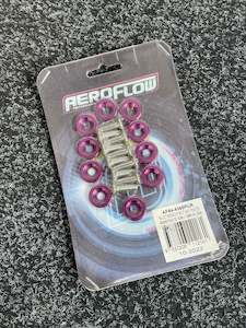Aeroflow: AEROFLOW PURPLE DRESS UP BOLT KIT 10PK M6x1MM