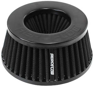 Aeroflow: Universal 4" (102mm) Clamp-On Steel Top Inverted Tapered Pod Filter with Black E