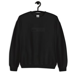Strength Block Embroidered Crew Black - Strength Block