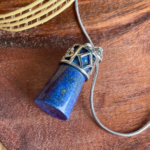 Products: Lapis lazuli column pendant necklace Strength Within