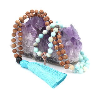 Products: Amazonite Knotted Mala - MTO Strength Within