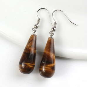 Tiger Eye Earrings Strength Within