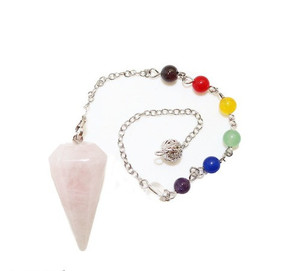 Products: Rose Quartz Crystal Pendulum Strength Within