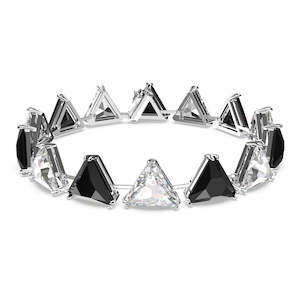 Bracelet: ORTYX BRACELET, TRIANGLE CUT CRYSTALS, BLACK