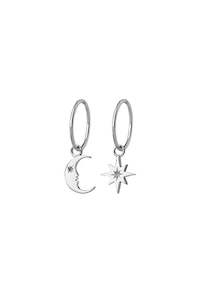 Earring: CRESCENT MOON AND STAR SLEEPERS