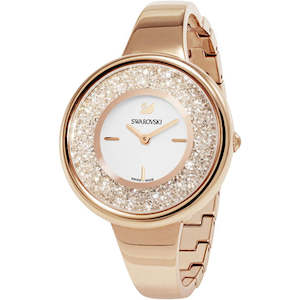 Watch: CRYSTALLINE PURE WATCH, METAL BRACELET - ROSE-GOLD TONE
