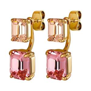 Teti Shiney Gold Light Rose/peach Earrings