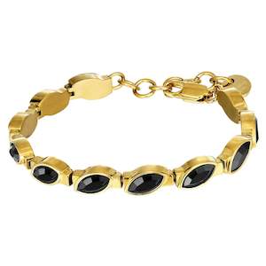 Celtis Shiny Gold Black Bracelet