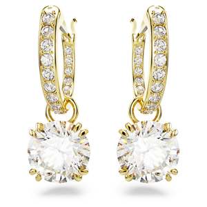 STILLA DROP EARRINGS - WHITE, GOLD