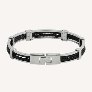 BAND OF STRENGTH MEN'S PLAITED LEATHER BRACELET