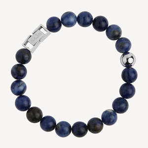Bracelet: ATLAS MEN'S 10MM BEADED SODALITE BRACELET