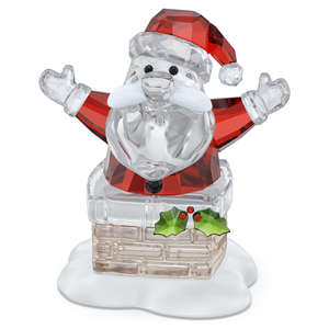 Crystal Living: HOLIDAY CHEERS SANTA CLAUS AND CHIMNEY