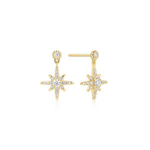 Earring: GLIMMER DROP STAR STUD EARRINGS