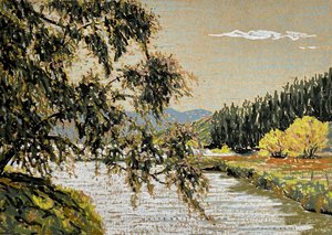 Whitebait Season' - Original oil pastel - Studio Home