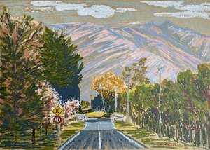 Products: Late in the Day' - Original oil pastel - Studio Home