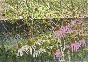 Products: Echinacea' - Original oil pastel - Studio Home