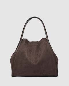 Sutton Suedette  Shoulder - Chocolate