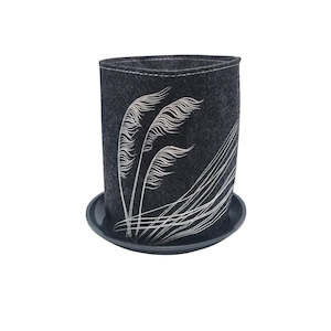 Jo Luping Design - Toetoe On Dark Grey - Ecofelt Growbag