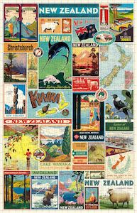 Games: Cavallini & Co - NZ Images 500 Pce - Vintage Puzzle