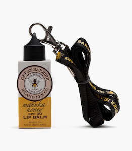 Great Barrier Island Bee Co  Lip Balm Lanyard SPF30