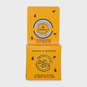 Lip Gloss: Great Barrier Island Bee Co Kōwhai & Vanilla lip balm boxed
