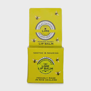 Lip Gloss: Great Barrier Island Bee Co  Lime lip balm boxed